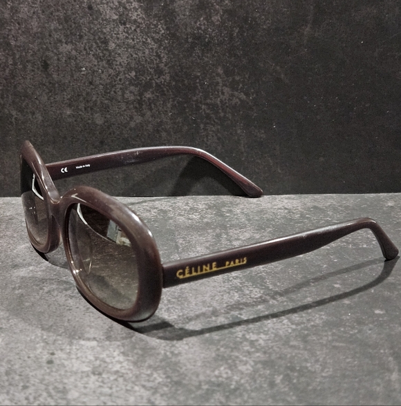 CELINE Oversized Oval Sunglasses Vintage 57/20/140 W/COA GUC - Picture 2 of 8